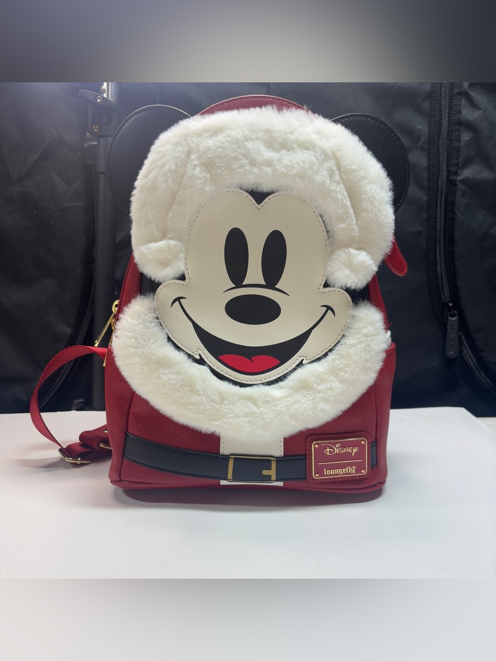 Disney Parks Loungefly Mickey Mouse Santa Mini Backpack